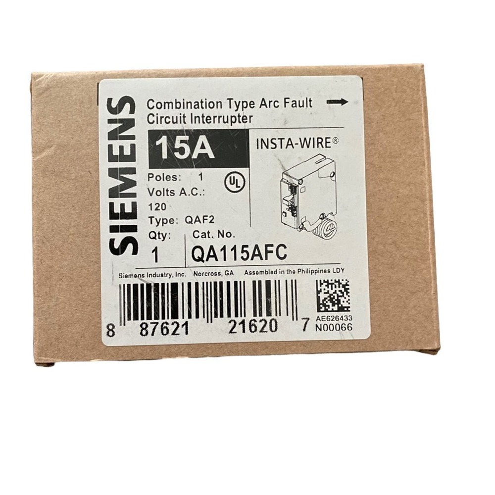 SIEMENS QA115AFC 15AMP-1 POLE